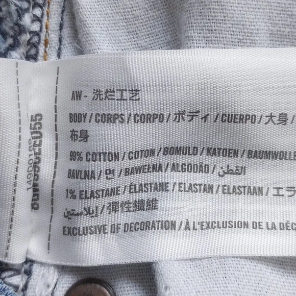 Abercrombie 4" Mom Short High Rise Cutoff Denim Shorts 26/2 - Picture 4 of 8